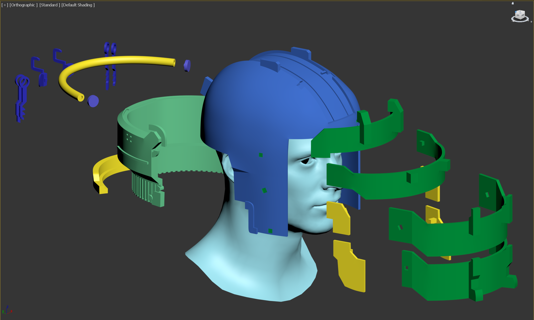 3D-Model of Dead Space Engineer Lvl3 Helmet (3D-Print, STL, OBJ, FBX)