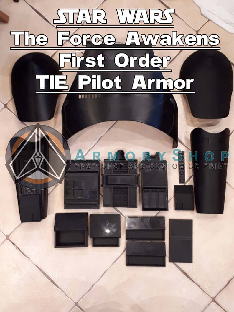 RAW 3D printed FO TIE Pilot Armor parts